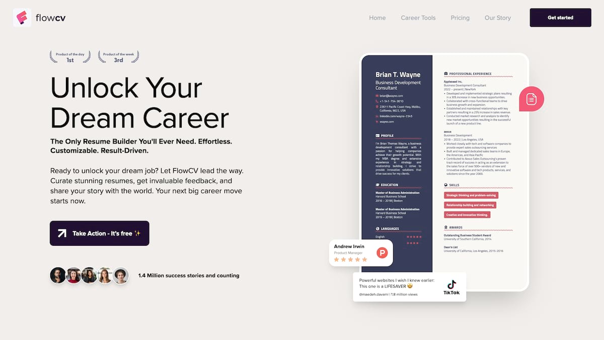 FlowCV : un outil innovant pour créer un CV percutant gratuitement