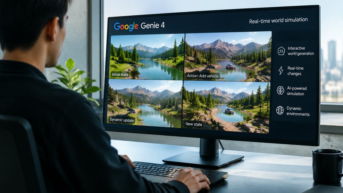 Comment Google Genie 4 modifie-t-il en temps réel des mondes simulés avec l&rsquo;IA avancée ?